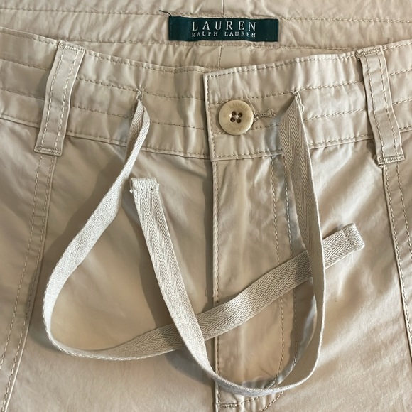 Lauren Ralph Lauren Light Cream Beige Khaki Straight Leg Ankle Pants Size 10 - Picture 13 of 15